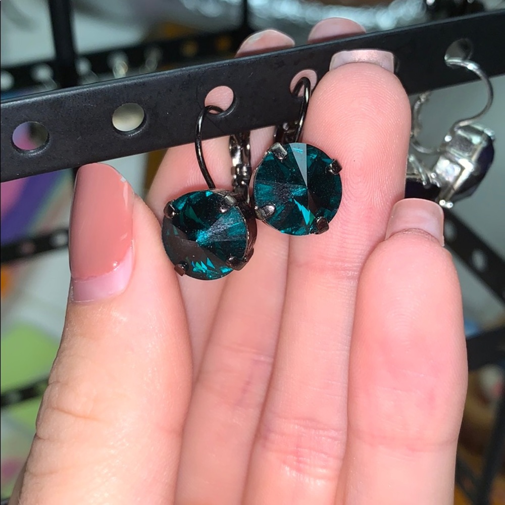 Rivoli dangle earrings